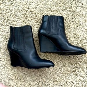 Sam Edelman Black Wedge Booties size 6.5